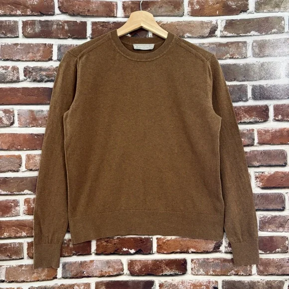 Everlane 🤎 100% Organic Cotton Classic Crewneck Sweater, Brown, Size Small - Picture 1 of 4